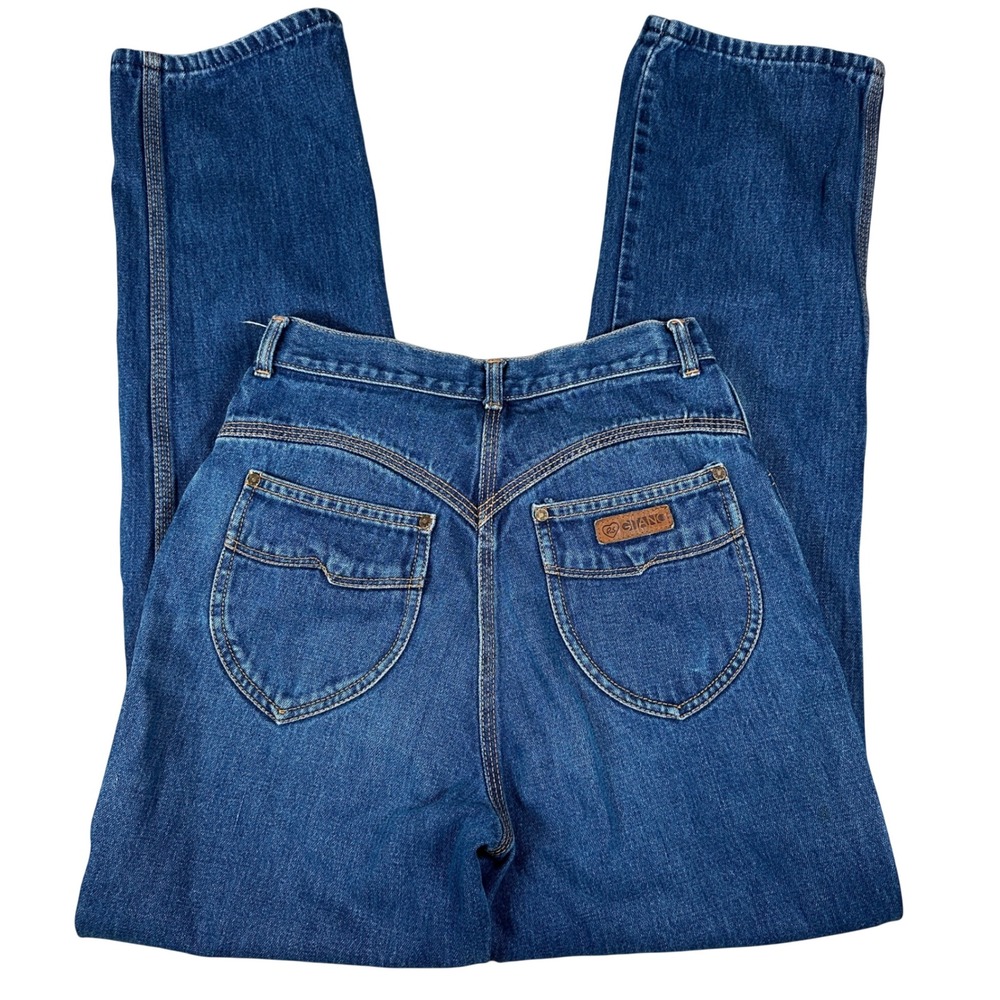 Vintage Gitano High Waist Straight Leg Blue Jeans 70s 90s dark 100 Cotton